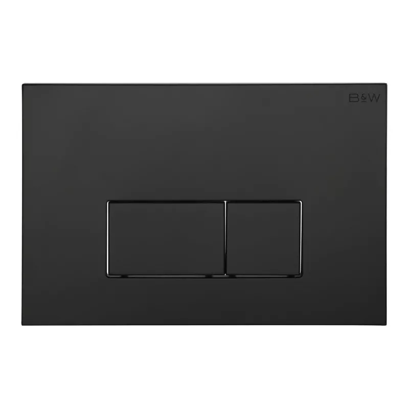 Санфаянс: Клавиша смыва Black&White WPI-09542 черный матовый 1 в магазине Акватория