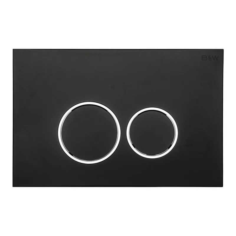 Санфаянс: Клавиша смыва Black&White WPI-09512 черный матовый 1 в магазине Акватория