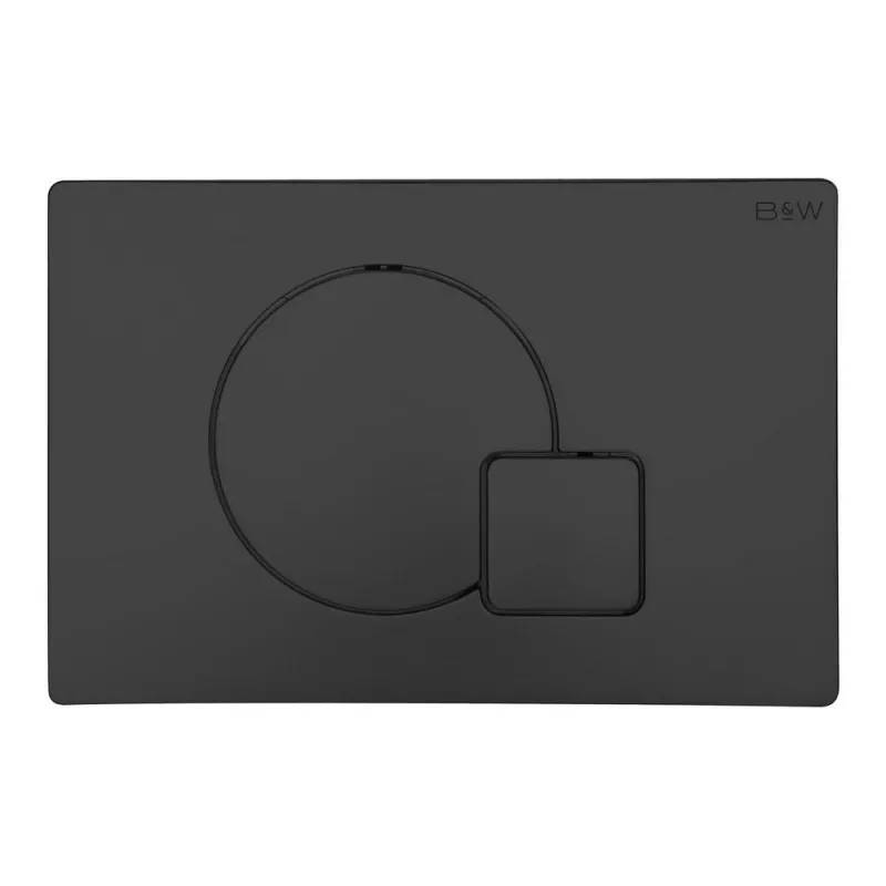 Санфаянс: Клавиша смыва Black&White WPI-09522 матовый черный 1 в магазине Акватория